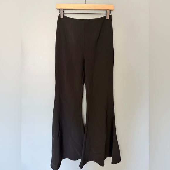 Anthropologie Black Flared High Rise Pants | Size 4 - Picture 4 of 6